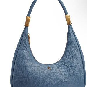 Donna Karan Quogue Blue Leather Hobo Bag